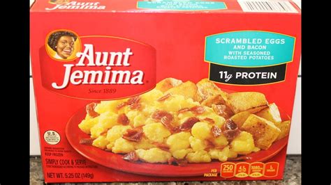 Aunt Jemima Scrambled Eggs And Bacon Frozen Meal Review Youtube