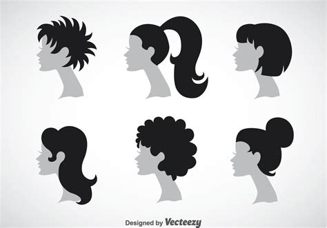 Woman Hairstyles Collection Sets 105797 Vector Art At Vecteezy