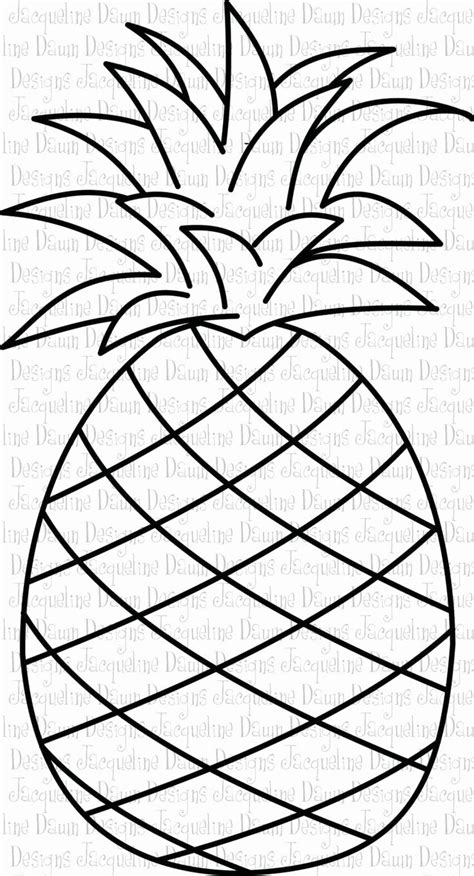 Pineapple Colouring Pages