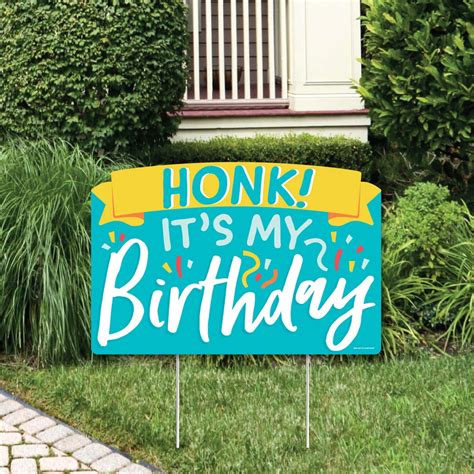 Big Dot Of Happiness Honk Its My Birthday Birthday Party Yard Sign