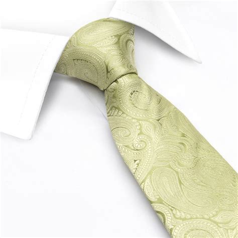 Sage Green Paisley Woven Silk Tie The Tie Store