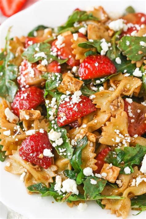 Strawberry Feta Balsamic Pasta Salad Delicious Summer Side Dish Recipe