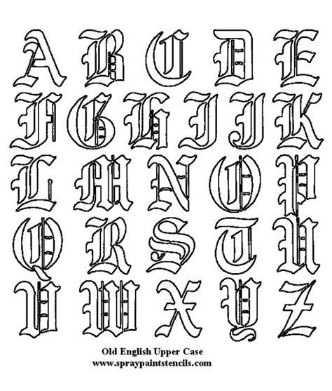 Printable Old English Letters Alphabet Free Image Download