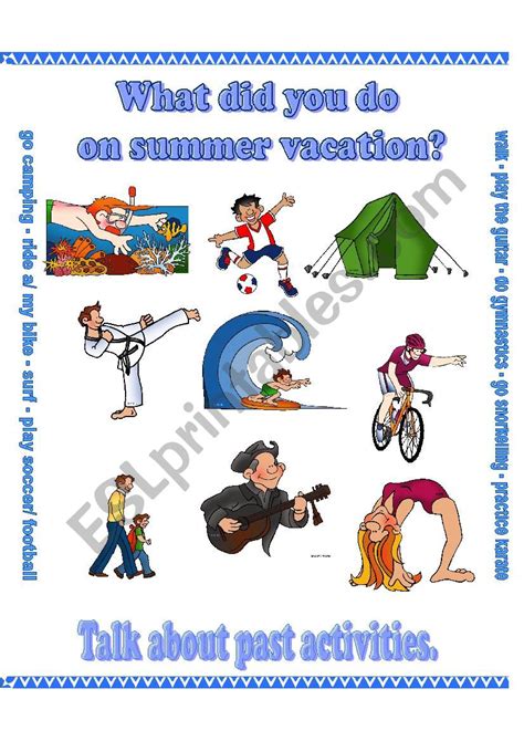 vacation activities worksheet  worksheet blog