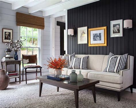 28 Gorgeous Living Rooms With Black Walls That Create Cozy Drama