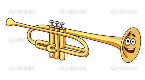 Trompeta De Latón De Dibujos Animados Vector De Stock Por ©seamartini