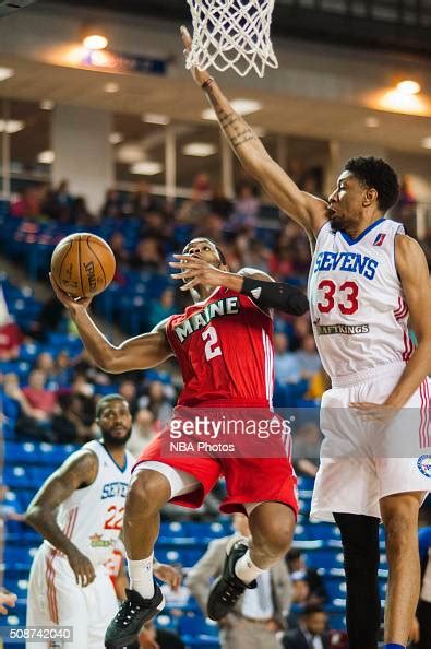 Corey Walden Of The Maine Red Claws Drives To The Basket Against The