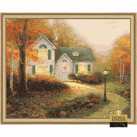 Plaid The Blessings Of Autumn Thomas Kinkade Paint By Number Kit