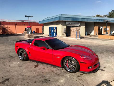 Z06 Lets See Your Red C6 Z06 With Aftermarket Wheel Set Up
