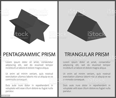 Ilustración De Pentagrama Y Triangular Prism Figuras Sólidas Y Más