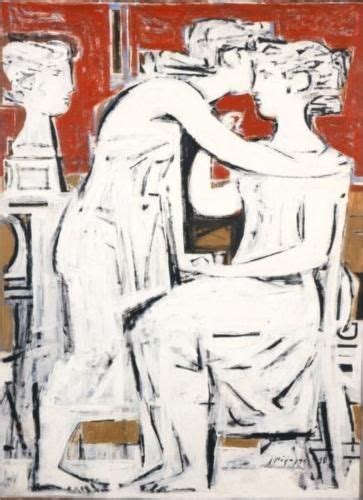 Funerary Composition Yiannis Moralis Figure Painting Artwork