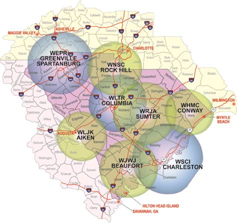 Etv And Sc Public Radio Coverage Maps South Carolina Etv