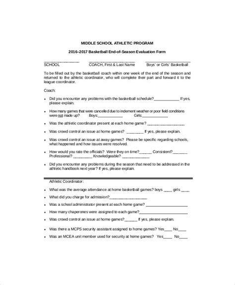 Neither should play be permitted to develop which may lead to placing a player at a disadvantage not intended by a rule. Sample Basketball Evaluation Form - 10+ Examples in Word, PDF