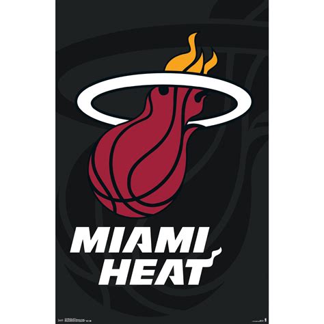 Miami Heat 22 X 34 Logo Team Poster