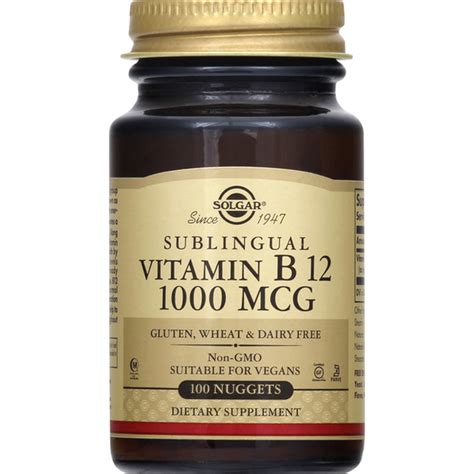 Solgar Vitamin B12 Sublingual 1000 Mcg 100 Each Instacart