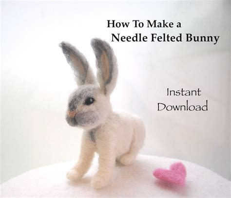 Diy Bunny Needle Felting Tutorial Felting Tutorials Needle Etsy