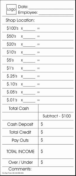 √ 20 Cash Drawer Count Sheet Excel Dannybarrantes Template