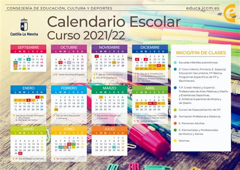 Calendario Escolar 20212022 Enseñanza Fesp Ugt Clm