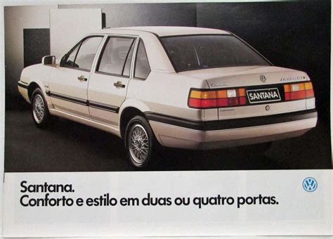 1993 Volkswagen Santana Sales Brochure Portuguese Text