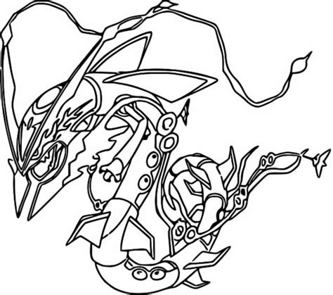 Mega Pokemon Rayquaza Coloring Pages Sketch Coloring Page