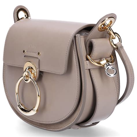Chloé Handbag Tess S Leather Grey in Gray - Lyst