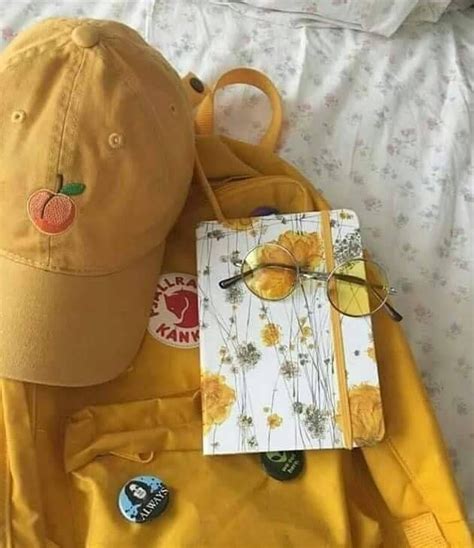 Pin By S H🍯 On Yellow ⚡️ Yellow Aesthetic Yellow Theme Backpack