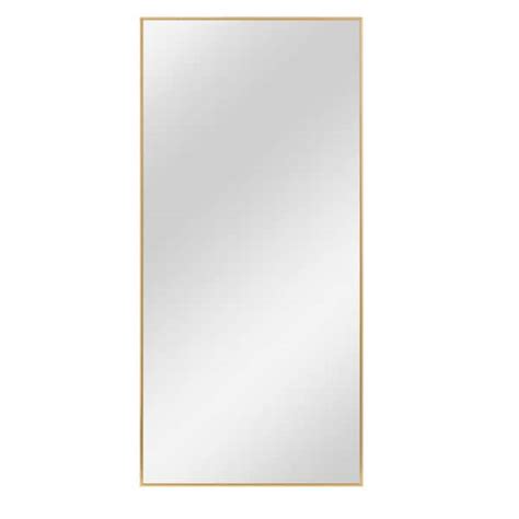 Neutype 69 In H X 32 In W Rectangular Metal Gold Wall Mirror Nt18086g The Home Depot