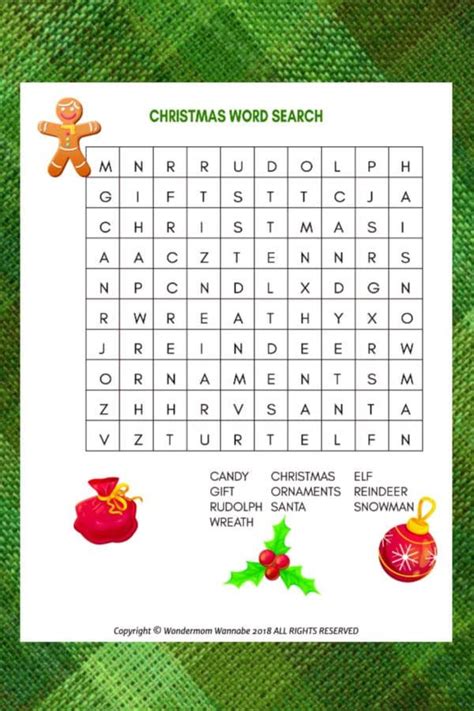 A Colorful And Fun Printable Christmas Word Search For Kids Is A Great