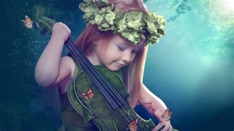 Photoshop Tutorial Fantasy Cynodon Violin Girl Photo Manipulation