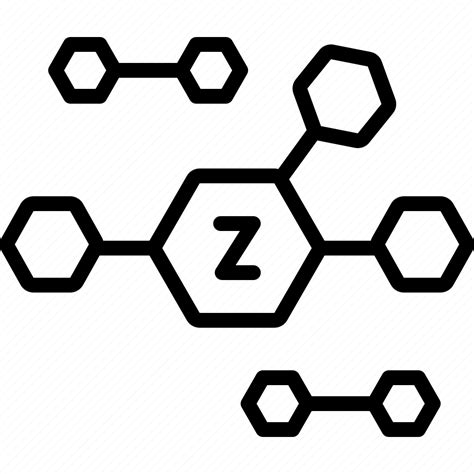 Zinc Oxide Chemical Molecular Atomic Compound Formula Icon