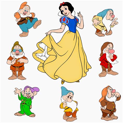 Here Are The Svg Files That I Made Of Snow White And The Seven Dwarfs
