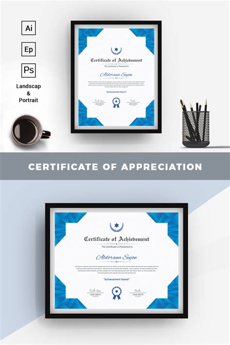 Modern And Clean Award Certificate Template 78717