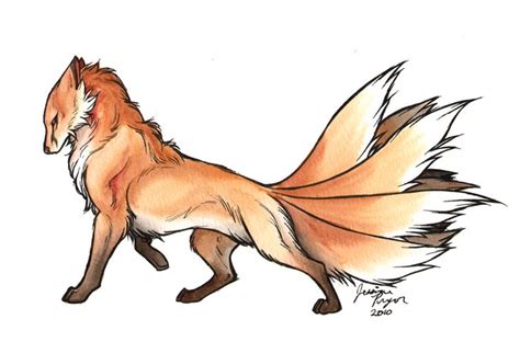 Nine Tails Fox Artwork Fox Art Mythical Creatures