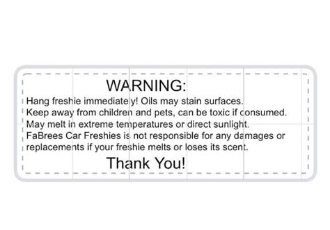 Freshie Warning Labels 10 Sheets 300 Labels Etsy