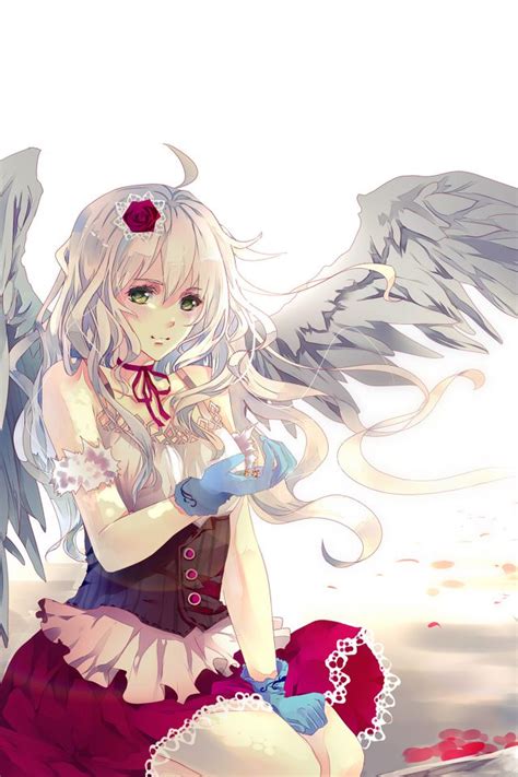 Angel Anime Girl Art Illust Iphone Wallpaper Anime Angel 640x960