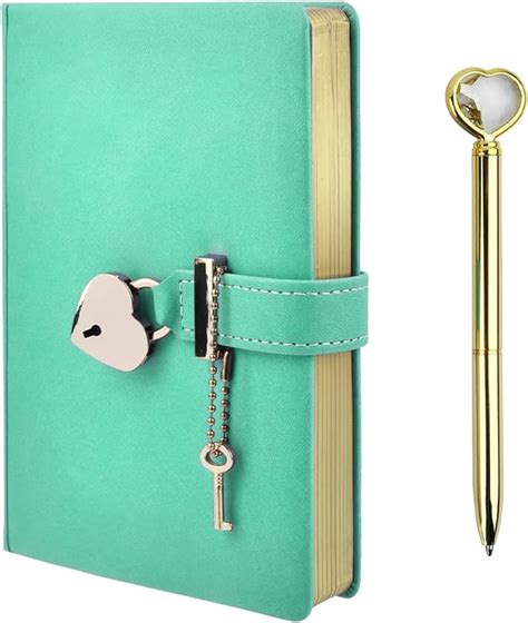timesetl diary with lock and key heart shaped lock notebook with lock secret diary for girls