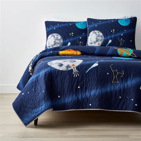 The Company Store Space Travel Multicolored Graphic Cotton Twin Quilt