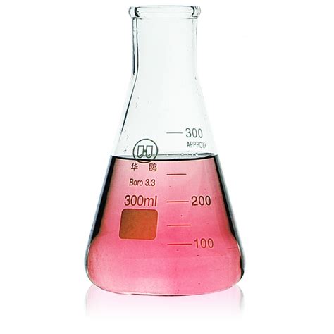 2Pcs 300ml Erlenmeyer Flask Lab Chemistry Glass Conical Bottle Narrow