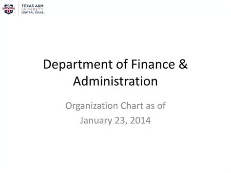 Ppt Department Of Finance And Administration Powerpoint Presentation