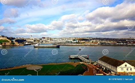 Plymouth Hoe And Mountbatten Pier Devon Uk Editorial Photography