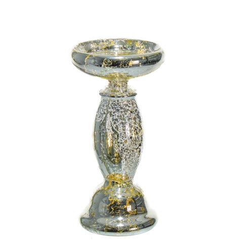 Eastland Unique Mercury Glass Pillar Candle Holder 8 5 Save On Crafts