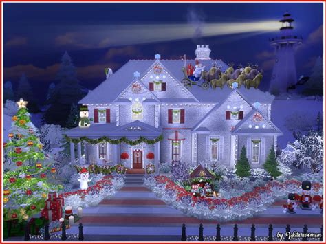 Holly Jolly House By Waterwoman At Akisima Sims 4 Updates