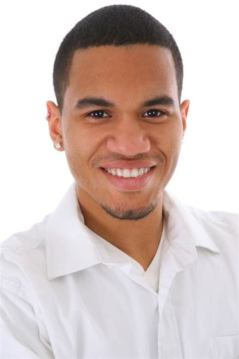 Smiling Young African American Male Headshot Stock Photo Image Of