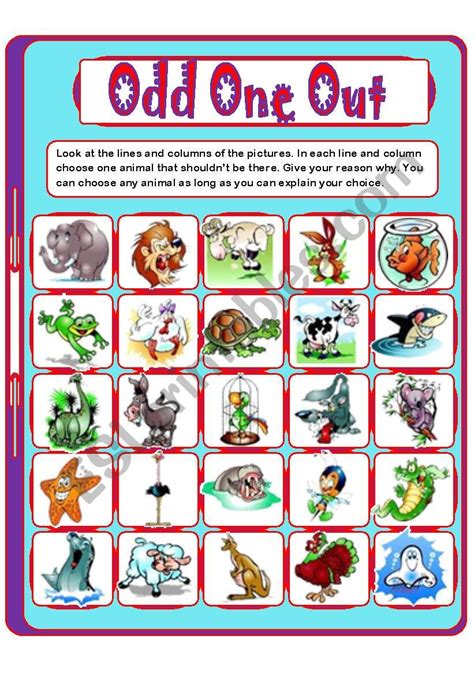 Odd One Out Game Printable