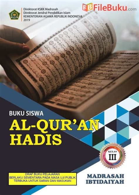 Guru mengondisikan kelas, agar kondusif untuk mendukung proses pembelajaran dengan cara meminta peserta didik membersihkan papan tulis dan merapikan tempat duduk, menyiapkan buku pelajaran dan buku referensi yang. Buku Al-Quran Hadis Siswa MI Kelas 3-III Kurikulum 2013 ...