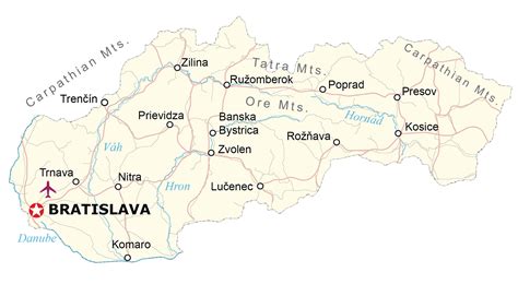 Map Of Slovakia Gis Geography