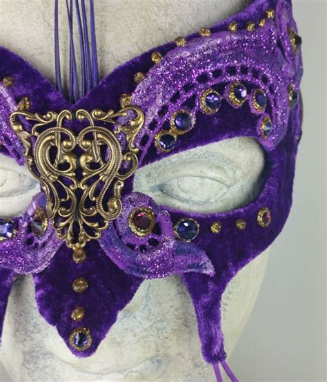 Purple Masquerade Maskmasquerade Mask Purplemask Etsy