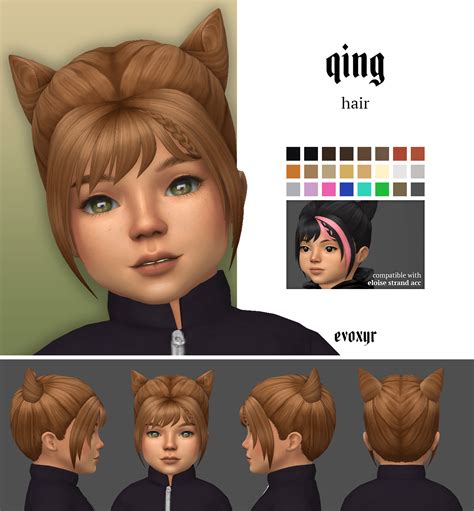 The Sims 4 Cc Toddler Hair Maxis Match