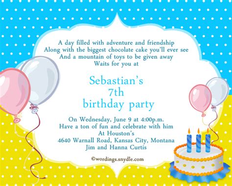 Wording For Birthday Invitations Png Free Invitation Template
