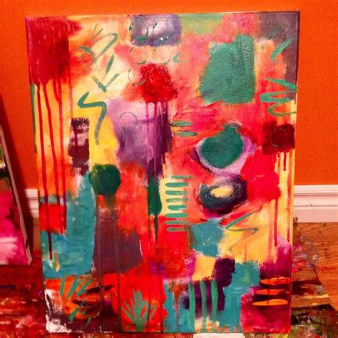 This Abstract Art Is Pretty Much Done Acrylic On Canvas Painting